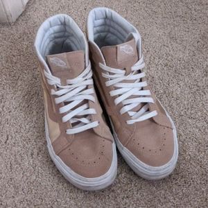 Rose Gold Vans High Tops 9